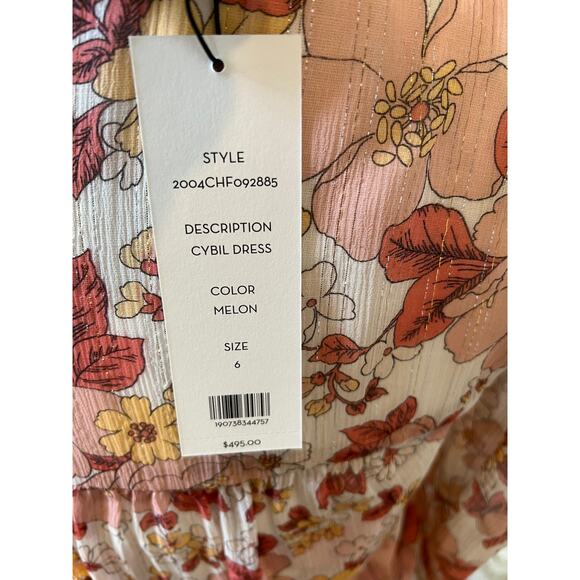 Veronica Beard Silk Long Sleeve Mini Dress Pink Floral Print 6 - Picture 9 of 10